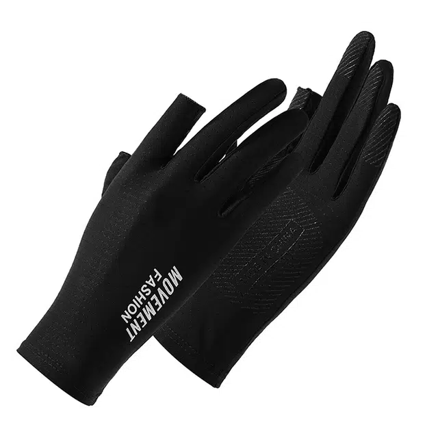 雅鹿优选 户外骑行冰感透气露指可触屏耐磨防滑防起茧 锦纶 手套 男女同款情侣款