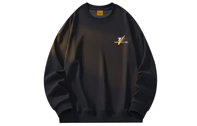 加菲猫家族 美式街头潮流潮牌 背面火流星雨印花宽松圆领休闲长袖卫衣 男女同款