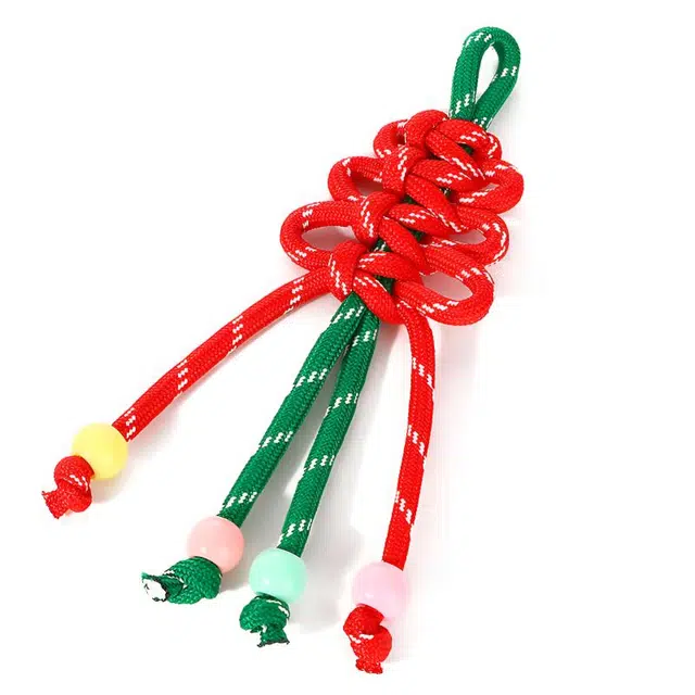 卡莱茵 【撞色设计】 绳结圣诞树氛围感#好运 尼龙 挂件 男女同款情侣款