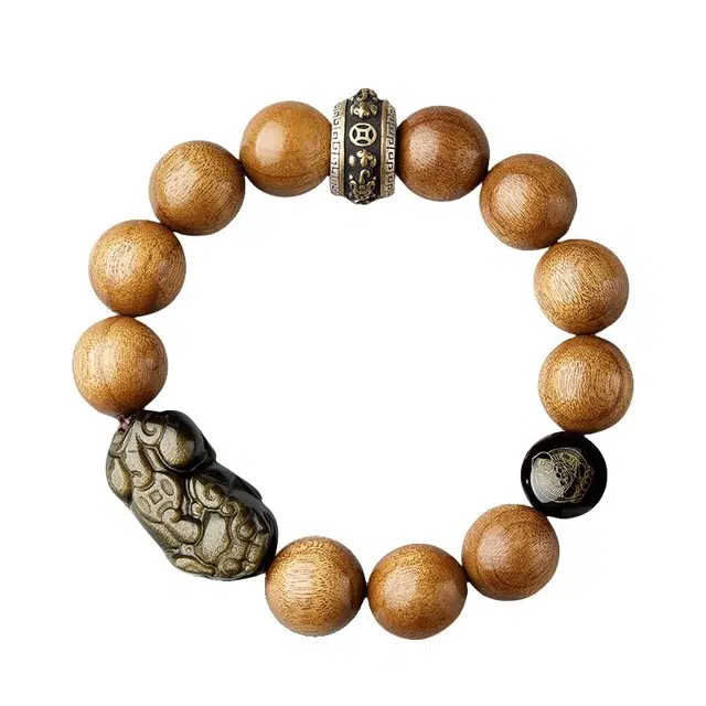 宣华意 十二生肖本命佛 国潮高端新中式复古 老料念珠木质文玩 招财貔貅 檀香木 平安顺遂 八方来财#好运 楠木 手串 男款