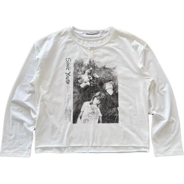 EROLE Sonic Youth Henry Double Collar Long Sleeve T-Shirt