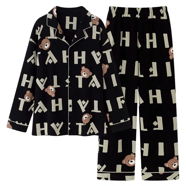 顶瓜瓜 家居男简约舒适面料时尚设计休闲服睡衣套装 男款