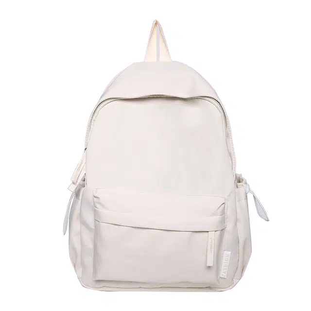 帕克熊 小清新整色初高中学生日常上课时尚潮流耐用百搭 尼龙 双肩包 男女同款情侣款 多色