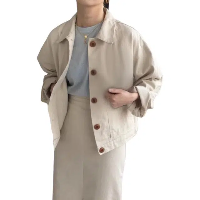 敲模女孩 甜酷风简约休闲百搭通勤长袖夹克外套 女款