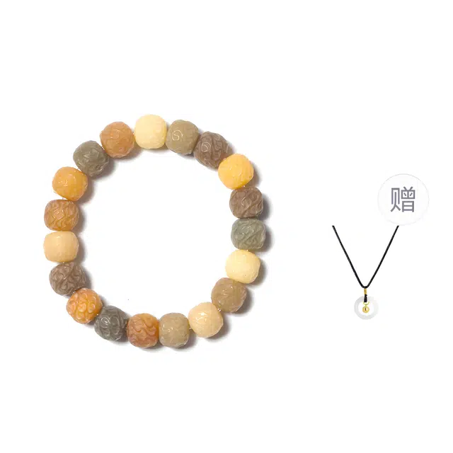 絮物 国潮新中式纳福轻奢高级感文玩诸事顺遂考试考研考公上岸转运百搭#好运 白玉菩提 手串 男女同款情侣款