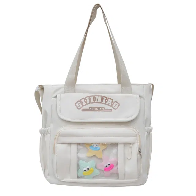 草丛喵喵喵 多巴胺色系时尚高颜值百搭大容量 尼龙 双肩包 常规 女款 多色