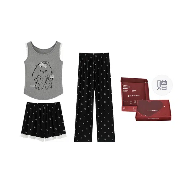 顶瓜瓜 家居休闲舒适亲肤面料可外穿服睡衣礼盒 女款