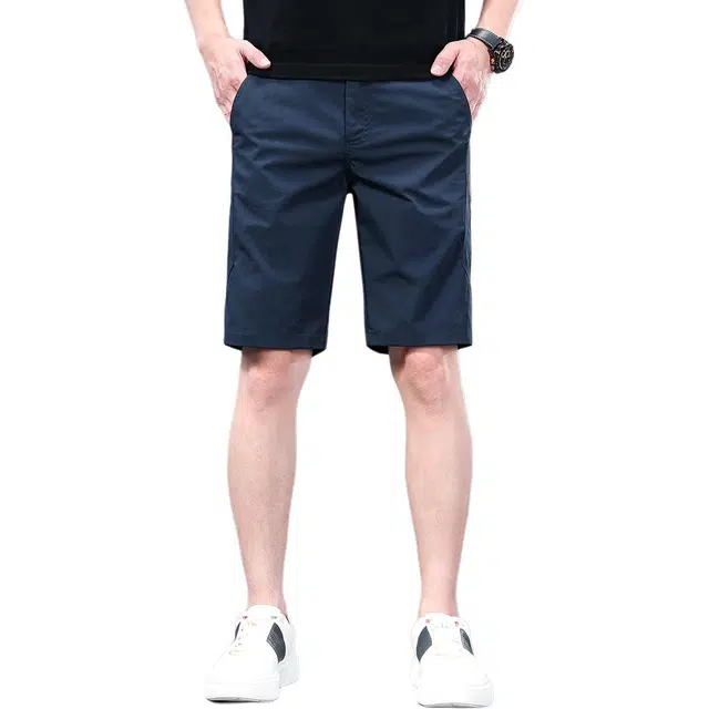 炳盛 高端夏季商务弹力百搭透气五分裤休闲短裤 男女同款