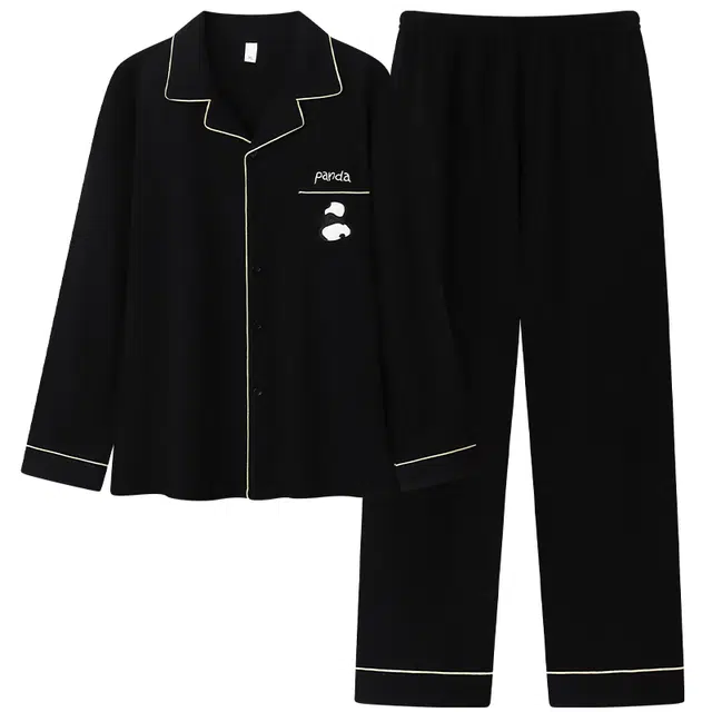 顶瓜瓜 家居男简约舒适面料时尚休闲服睡衣套装 男款