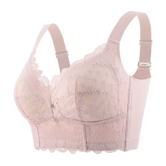 慕梵度 蕾丝薄款大码内衣女高侧比调整型大胸显小聚拢收副乳防下垂上托舒适透气文胸 女款