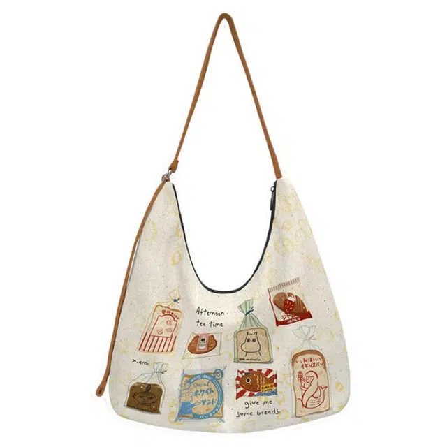 奥松 橘红格上班通勤高级感斜挎包 绒面科技布 单肩包 常规 女款 米白色