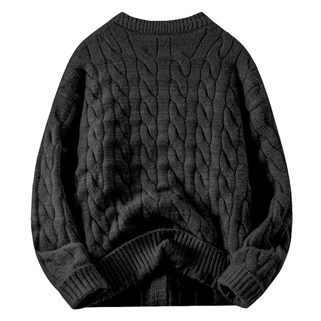 吾皇猫 学院风美式复古高街基础款长袖上衣慵懒风时尚贴布舒适透气针织外套潮流简约百搭休闲开衫毛衣 男女同款