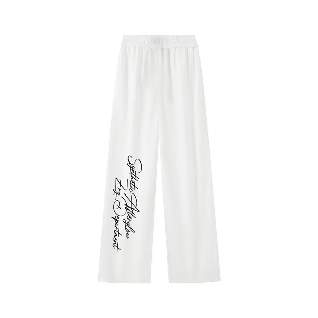 梓润格 凉感冰爽美式高街垂感舒适亲肤柔软透气户外通勤运动百搭显高显瘦阔腿直筒休闲裤 男女同款