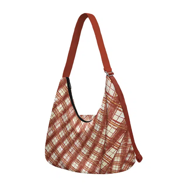 奥松 通勤高级感 绒面科技布 单肩包 常规 女款 橘红色