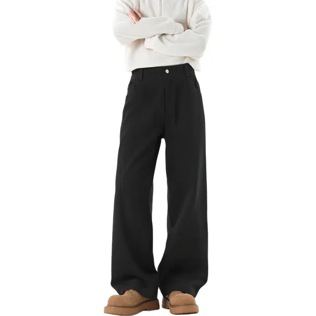 图兰朵 美式复古高街重工潮流痞帅阔腿弯刀裤高级感窄版设计中腰显高显瘦柔软舒适通勤垂感直筒微喇休闲裤 男女同款