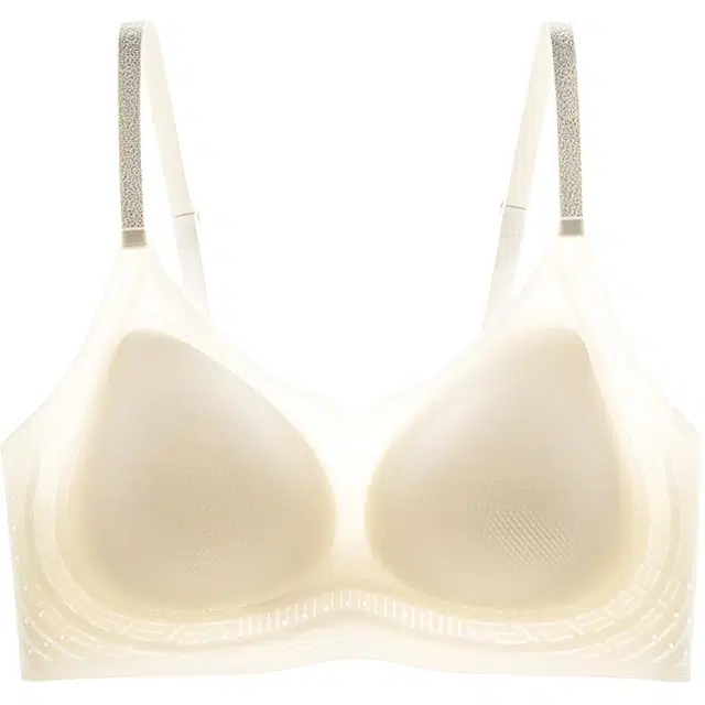 草本初色 夏季山茶花香氛薄款粉底液凉感闪带无痕内衣小胸聚拢显大收副乳防下垂无钢圈文胸 女款