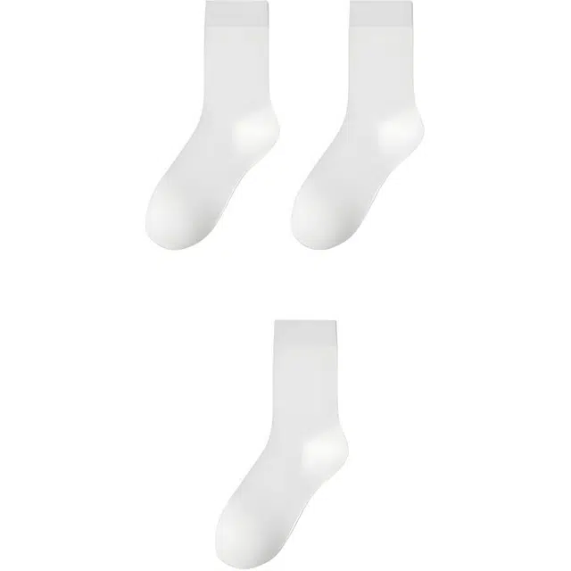 妮轻 透气防臭抗起球纯色简约中筒袜 女款