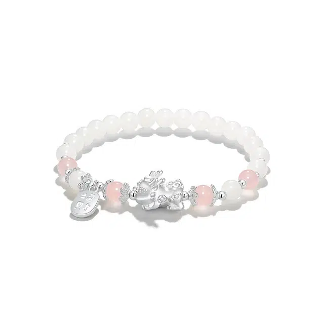 【999足银貔貅宝宝】 岁月静好 招财吸金纳福简约高级感招财吞金兽复古时尚轻奢小众百搭日常通勤#好运 菩提根 手串 男女同款情侣款