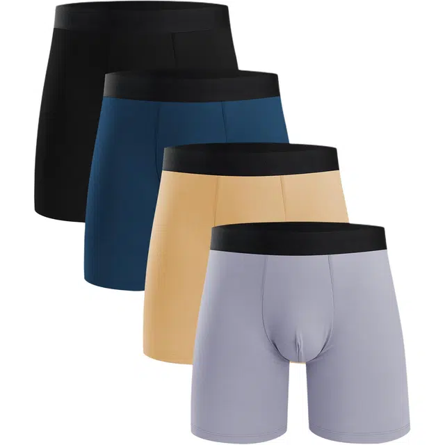 富贵鸟 简约时尚运动防臭吸湿排汗抑菌平角内裤 男款