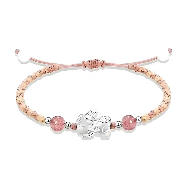 灵晔 招财貔貅 小众设计新中式招财纳福吞金兽转运浪漫#好运 织物 手绳 男女同款情侣款