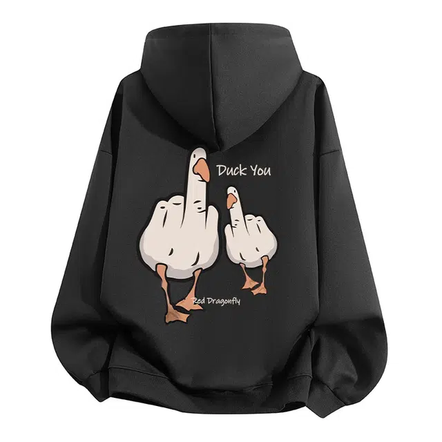 红蜻蜓 美式潮牌高街复古设计感卡通数字字母印花宽松百搭舒适防风保暖休闲棒球服外套卫衣 男女同款