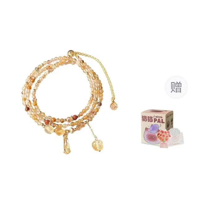 【做个富婆 八方来财】 陌阡雪 招财转运珠 好运气质小众高级感手饰 通勤百搭手饰#好运天然 黄水晶 手串 女款