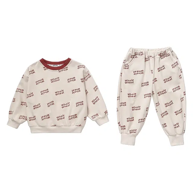 蓝彩何休闲运动套装 女小童韩版字母装春秋款女宝宝洋气时髦春装小女孩宽松两件套潮