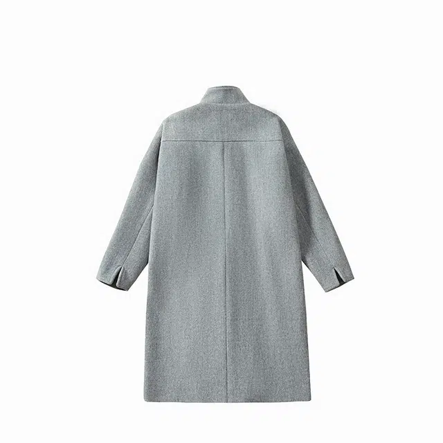 艾梵斯贝 美式复古英伦风羊绒呢子高级感简约设计款无性别日常通勤百搭休闲商务过膝长款大衣 男女同款