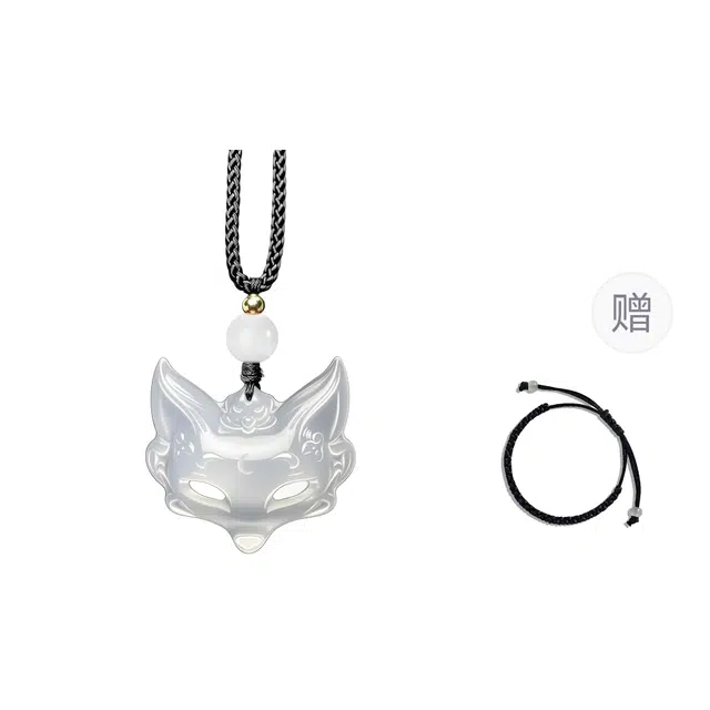 絮物 【玉面狐狸】可爱创意小众国潮新中式简约设计极简百搭时尚轻奢高级感出街吸睛神器仙女必备#好运 白玉菩提 项链 男女同款情侣款