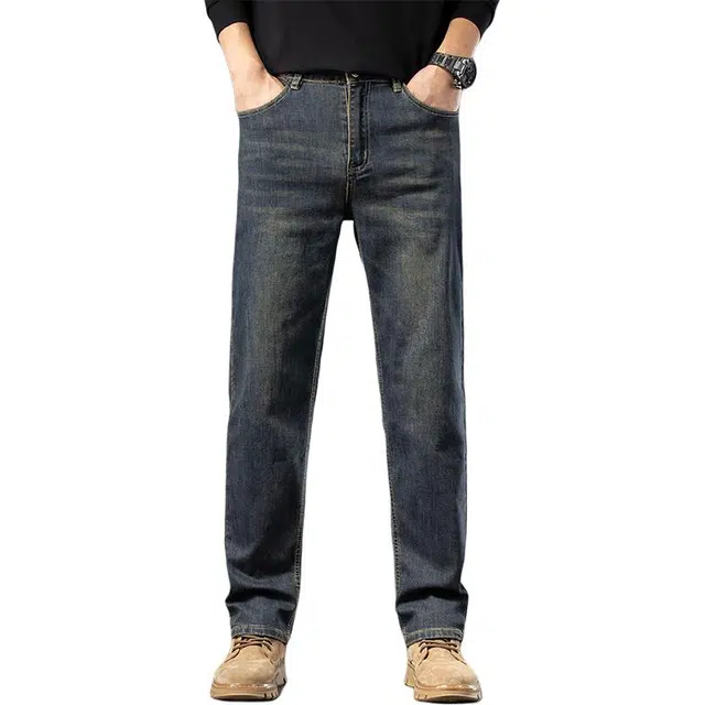 炳盛 秋季百搭宽松直筒外穿休闲长裤牛仔裤 男女同款