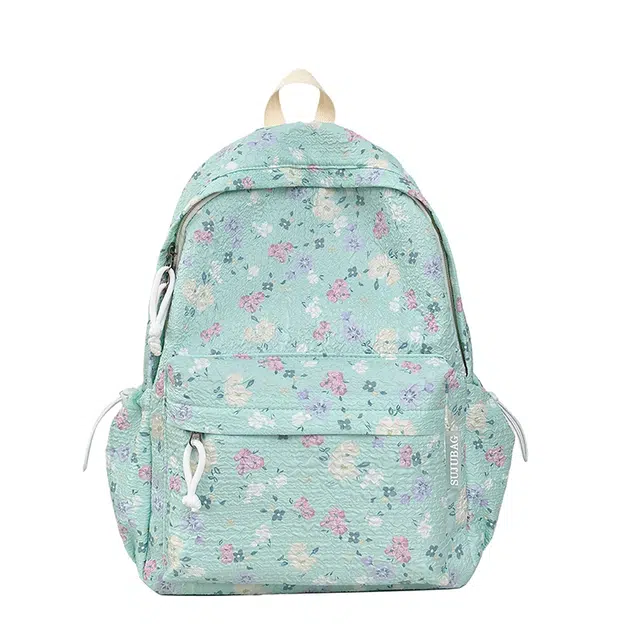 蔻蒂熊 日系小众大容量轻便旅行背包高颜值设计独特 涤纶 双肩包 常规 青少年 粉色/白色/黑色/绿色/蓝色