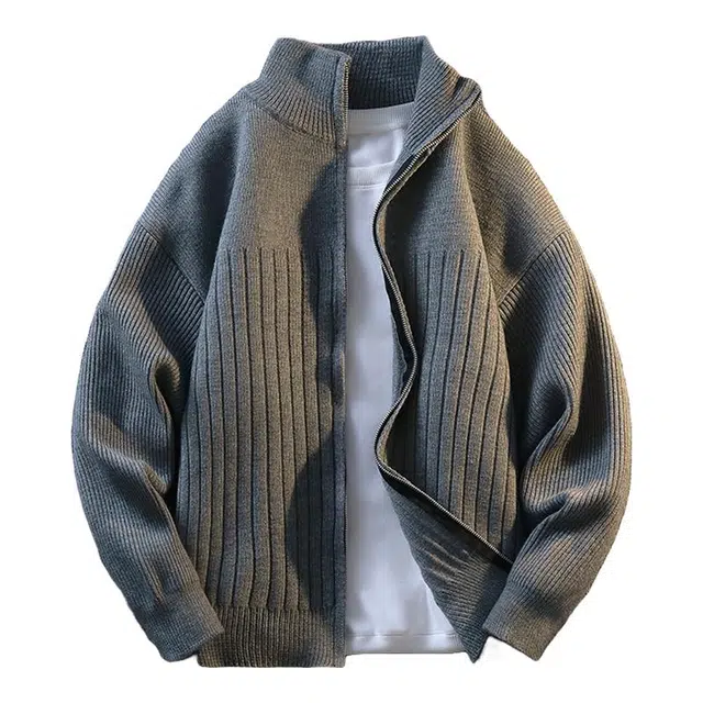 太子龍 开衫立领休闲百搭针织衫 男款