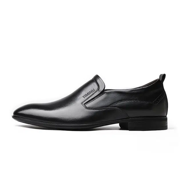 依米奴 头层牛皮 真皮质感 英伦风 尖头 个性时尚潮流 商务正装 职场会议 简约复古 日常通勤百搭 一脚蹬 休闲皮鞋 男女同款