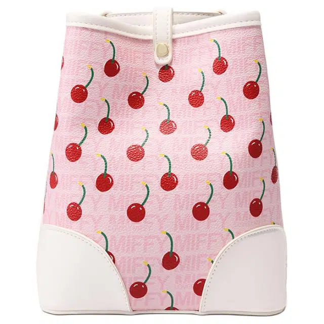 Miffy Cherry Print Bucket Bag Pink