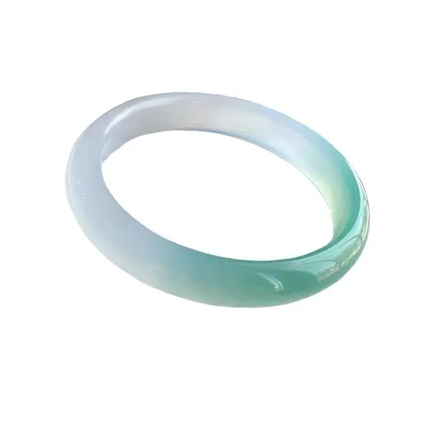 骊碧 山水情意 一半青山一半云水 恰似爱意源源不绝 对美好生活向往#好运天然 玉髓 手镯 女款