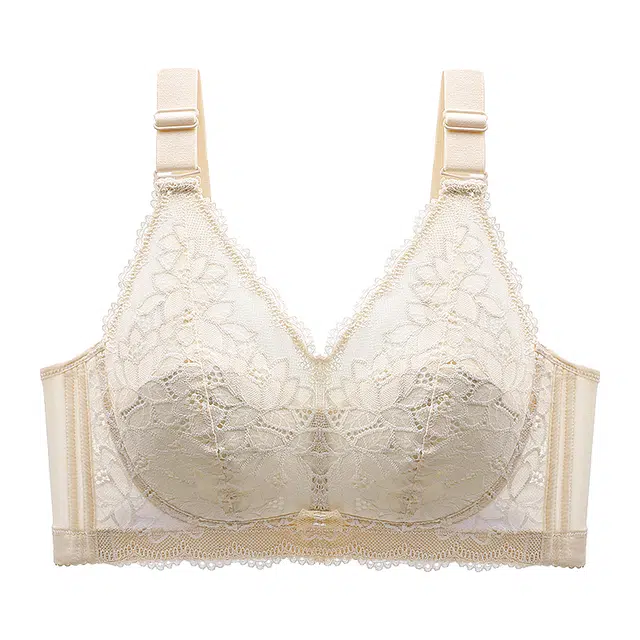 慕梵度 超薄全罩杯内衣女大胸显小提拉聚拢防下垂收副乳束胸侧收无钢圈舒适透气美背文胸 女款