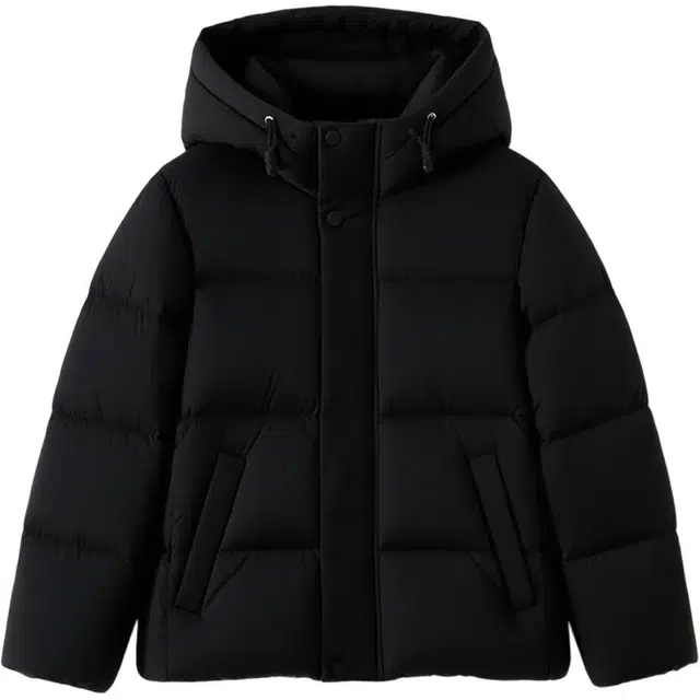 雅鹿 极地锁温系列 连帽面包服短款加厚羽绒服 男女同款