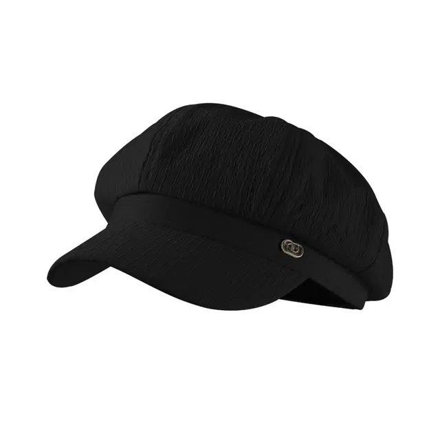 稻草人 韩版简约八角时尚百搭潮流显脸小 聚酯纤维 贝雷帽 女款