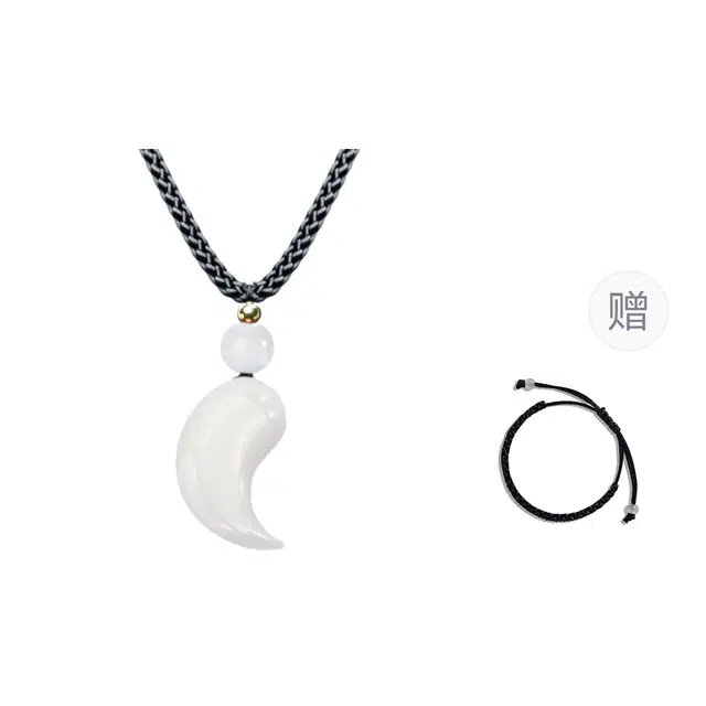 絮物 简约设计小众民族风极简百搭新宠出街吸睛神器招财进宝轻奢高级感新中式国潮文玩新宠#好运 白玉菩提 项链 男女同款情侣款