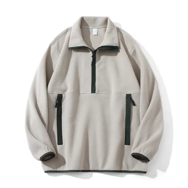 希越 美式复古半拉链男士潮牌宽松休闲百搭长袖上衣外套卫衣 男款