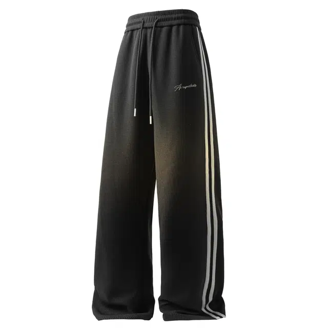 王者荣耀 明世隐款 美式街头复古学院风经典侧面撞色织带设计舒适宽松百搭休闲裤 男女同款