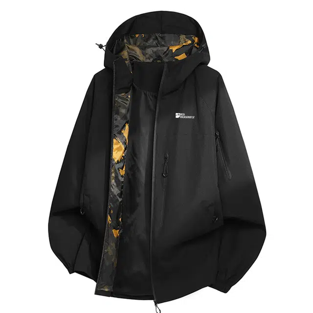 红蜻蜓 美式复古高街数字字母印花宽松百搭舒适防风保暖休闲棒球服连帽外套夹克 男女同款