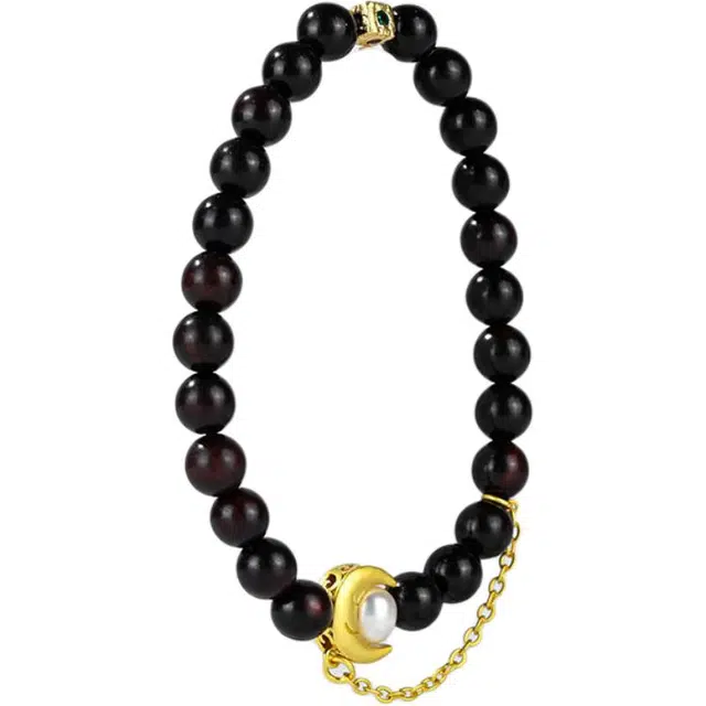 天纵 新中式国潮复古文艺风  高端红木文玩佛珠转运珠 吉祥如意 时来运转好运盘串念珠 小众设计日常通勤百搭 紫檀属 手串 女款