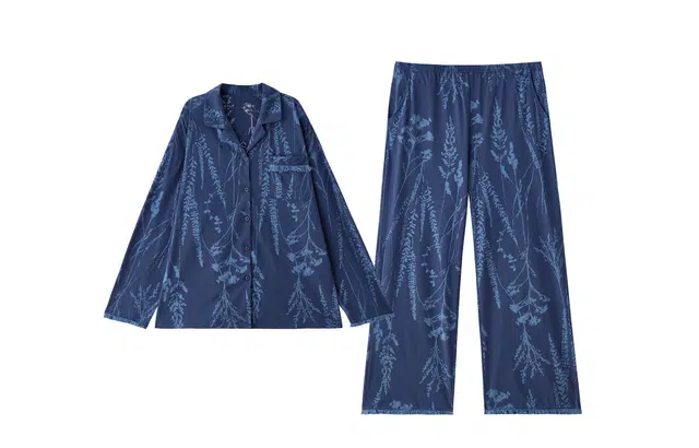 俏薇妮 带胸垫一体长袖长裤可外穿家居春秋季睡衣套装 女款