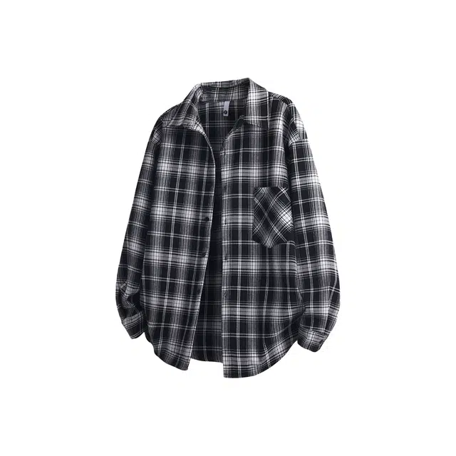 哲源 美式复古潮牌百搭宽松舒适日常通勤垂感慵懒休闲长袖衬衫 男女同款