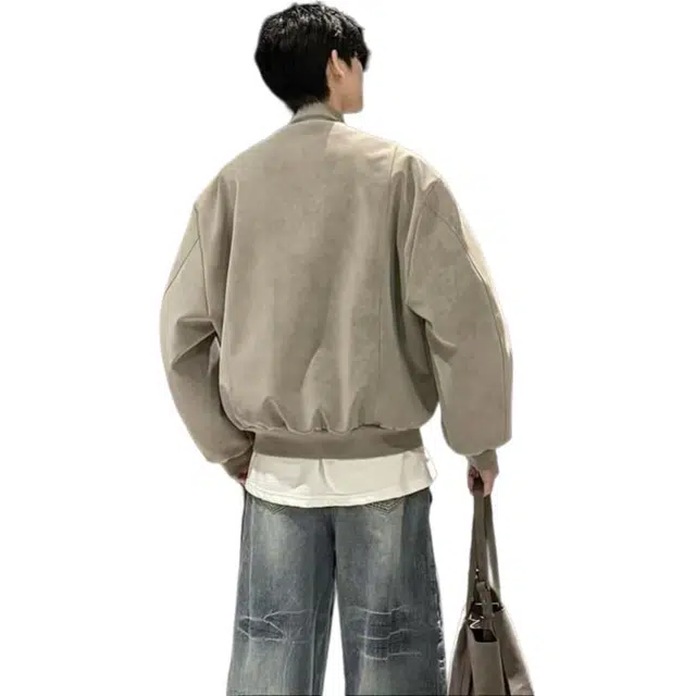 袋鼠 秋冬季潮牌短款飞行美式高街时尚休闲款痞帅外套情侣款立领棒球服夹克外套 男女同款