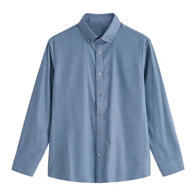 丹宁哲学 高端桑蚕丝棉混纺提花面料长袖休闲风衬衫 男款