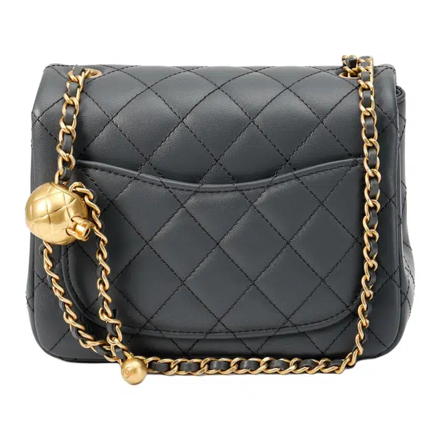 CHANEL 23K Small Gold Ball Flap Bag