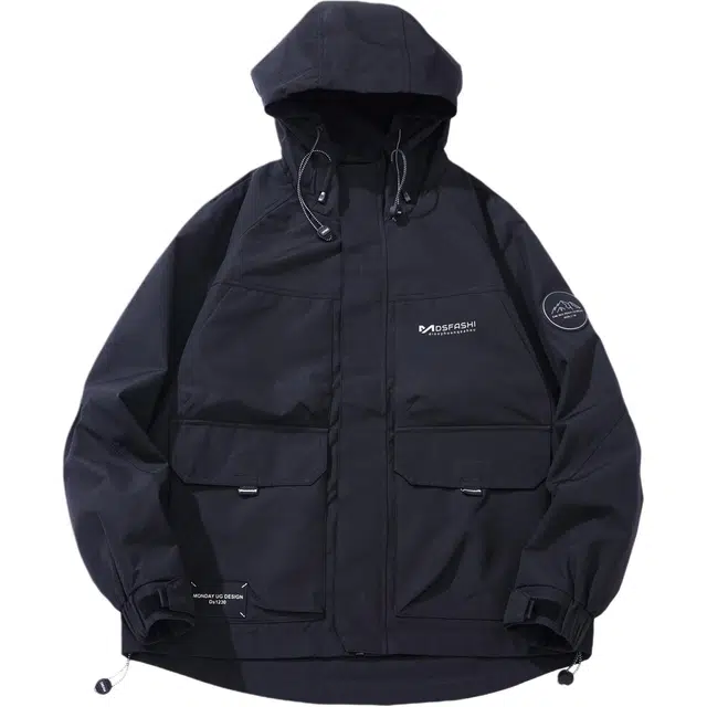 希越 美式户外山系防风上衣男秋冬季高级感保暖连帽棉衣夹克 男款