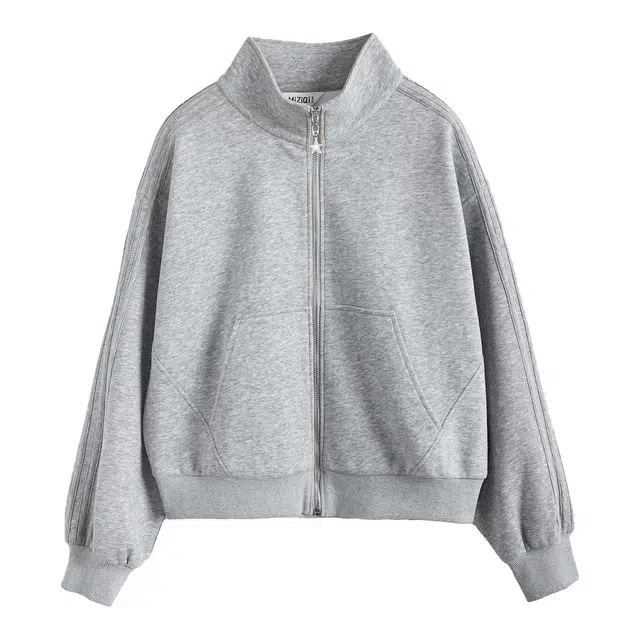 米子旗 设计风百搭短外套宽松型棒球服 女款